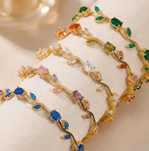 Elegant Multicolor Crystal Bracelet for Women